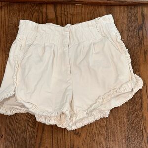 Sea New York Cream Textured Shorts